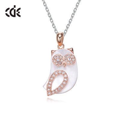 Sterling silver trendy owl necklace - CDE Jewelry Egypt